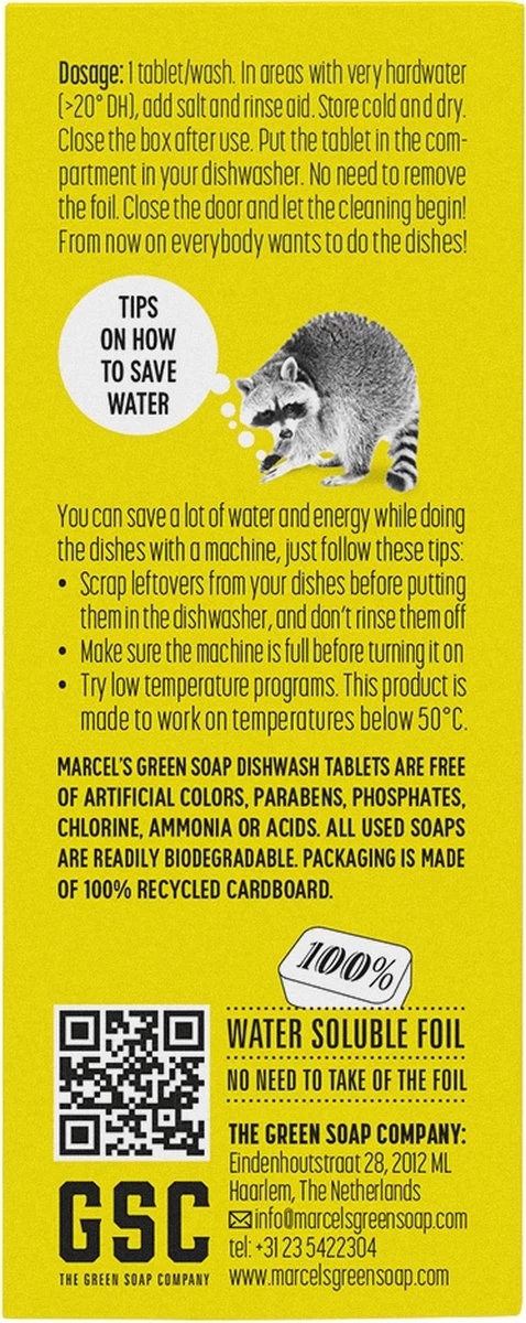 Marcel's Green Soap Vaatwastabletten Grapefruit & Limoen - 25 Stuks 5 Marcel's Green Soap Vaatwastabletten Grapefruit & Limoen - 25 Stuks - Afbeelding 5