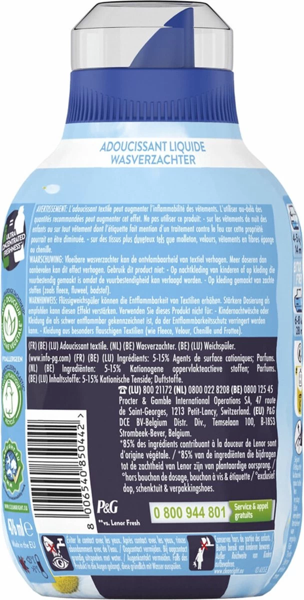 Lenor Fresh Air Sensitive - Wasverzachter - 6 X 34 Wasbeurten Voordeelverpakking 3 Lenor Fresh Air Sensitive - Wasverzachter - 6 X 34 Wasbeurten Voordeelverpakking - Afbeelding 3