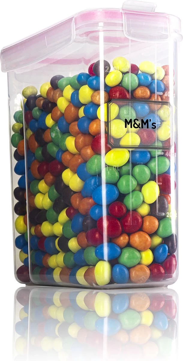 TNM Luxe Luchtdichte Voorraadbussen Set (4x2,5L) – Voorraadpotten - 4 Kleuren 2 TNM Luxe Luchtdichte Voorraadbussen Set (4x2,5L) – Voorraadpotten - 4 Kleuren - Afbeelding 2