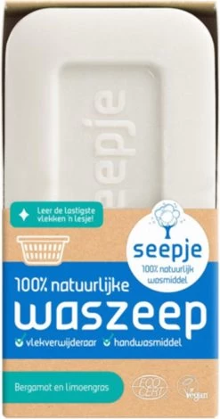 Seepje - Vast Wasmiddel - Waszeep/Vlekverwijderaar - Bergamot En Limoengras -Huishoud Verkoop 630x1200