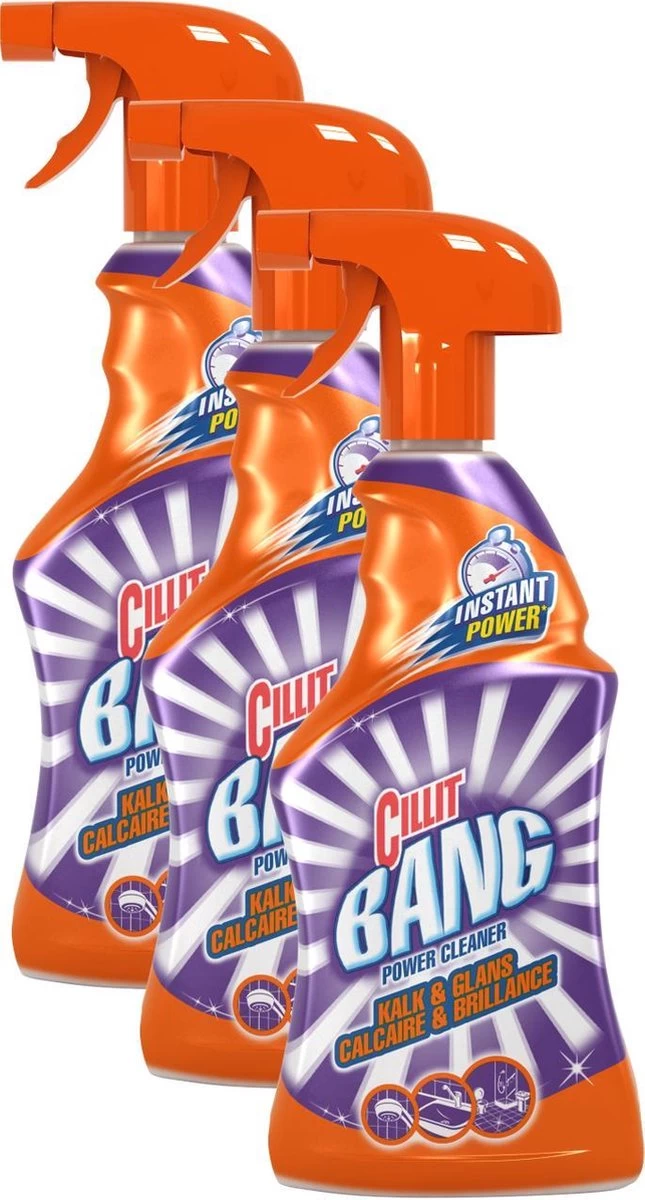 Cillit Bang Power Cleaner Spray - Allesreiniger - Kalk & Glans - 3x 750 ML - Voordeelpak 1 Cillit Bang Power Cleaner Spray - Allesreiniger - Kalk & Glans - 3x 750 ML - Voordeelpak