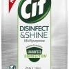 Cif Disinfect & Shine Wipes Doden 99,99% Van De Bacteriën Original Desinfecterende Schoonmaakdoekjes, Van 100% Biologisch Afbreekbaar Textiel 5 X 75 Doekjes