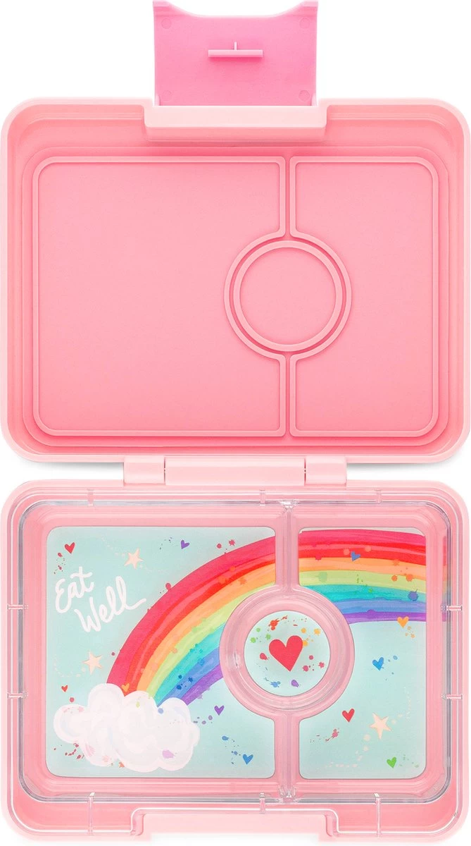 Yumbox Snack - Lekvrije Bento Box Lunchbox - 3 Vakken - Coco Roze / Rainbow Tray 1 Yumbox Snack - Lekvrije Bento Box Lunchbox - 3 Vakken - Coco Roze / Rainbow Tray
