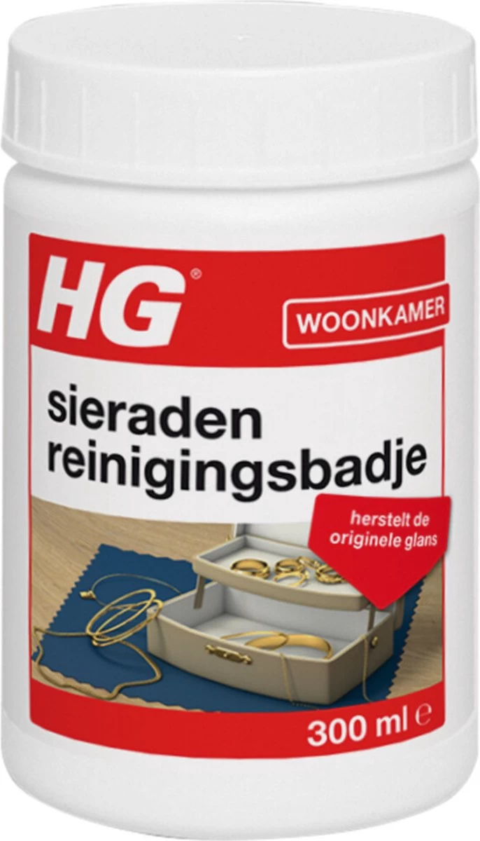 HG Sieraden Reinigingsbadje - 300 Ml - Inclusief Borstelje En Pincet 2 HG Sieraden Reinigingsbadje - 300 Ml - Inclusief Borstelje En Pincet - Afbeelding 2
