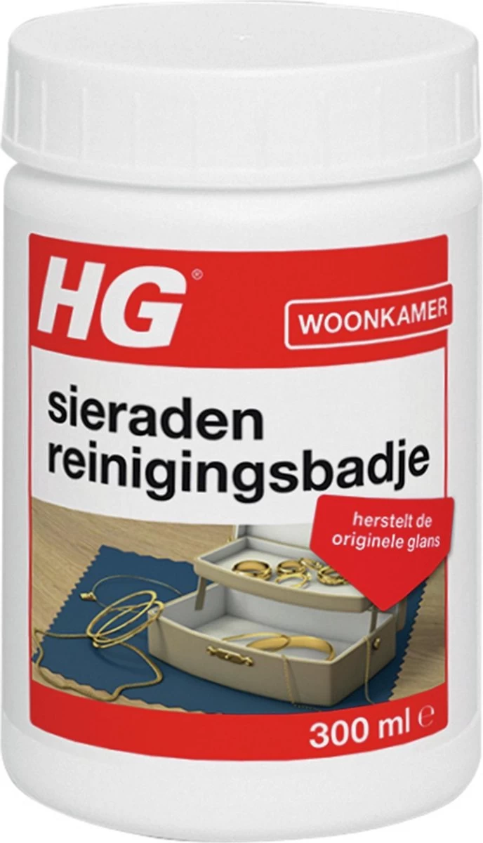 HG Sieraden Reinigingsbadje - 300 Ml - Inclusief Borstelje En Pincet 1 HG Sieraden Reinigingsbadje - 300 Ml - Inclusief Borstelje En Pincet