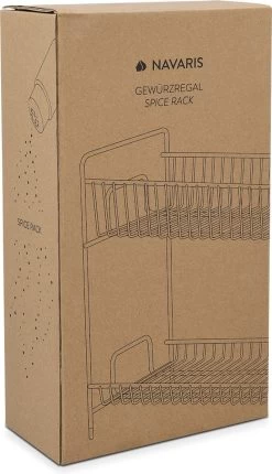 Navaris Stalen Kruidenrekje 2 Laags - Kruidenrek Staand - Rek Voor Kruidenpotjes En Glaasjes - Multifunctionele Organizer Voor Keuken En Badkamer -Huishoud Verkoop 690x1200 3