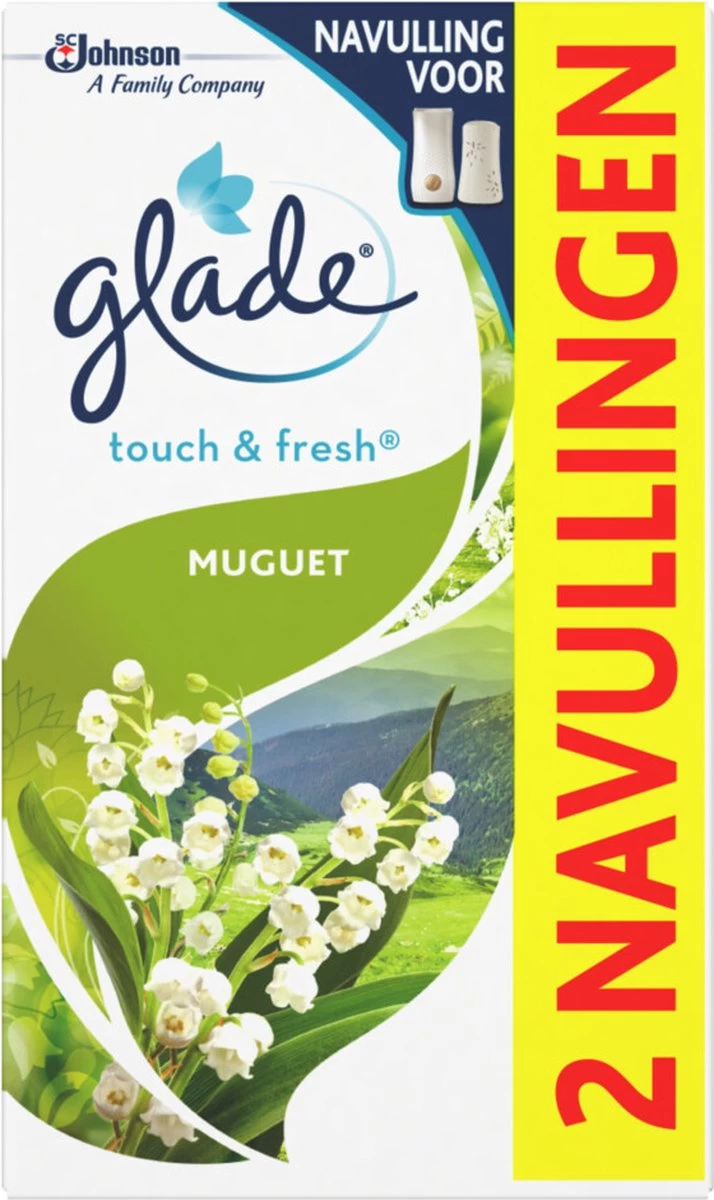 Glade By Brise Touch & Fresh Muguet Navulling - 2 Stuks 1 Glade By Brise Touch & Fresh Muguet Navulling - 2 Stuks