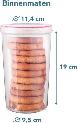 Lock&Lock Beschuitbus - Bewaardoos Voor Beschuit - Rijstwafel Bewaarbus - Voorraadbussen - Set Van 2 Stuks - 1,9 Liter - Transparant -Huishoud Verkoop 754x1200 2