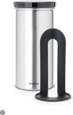 Brabantia Voorraadbus Voor 18 Koffie- En Theepads - Matt Steel Fingerprint Proof / Grijze Deksel -Huishoud Verkoop 761x1200 1