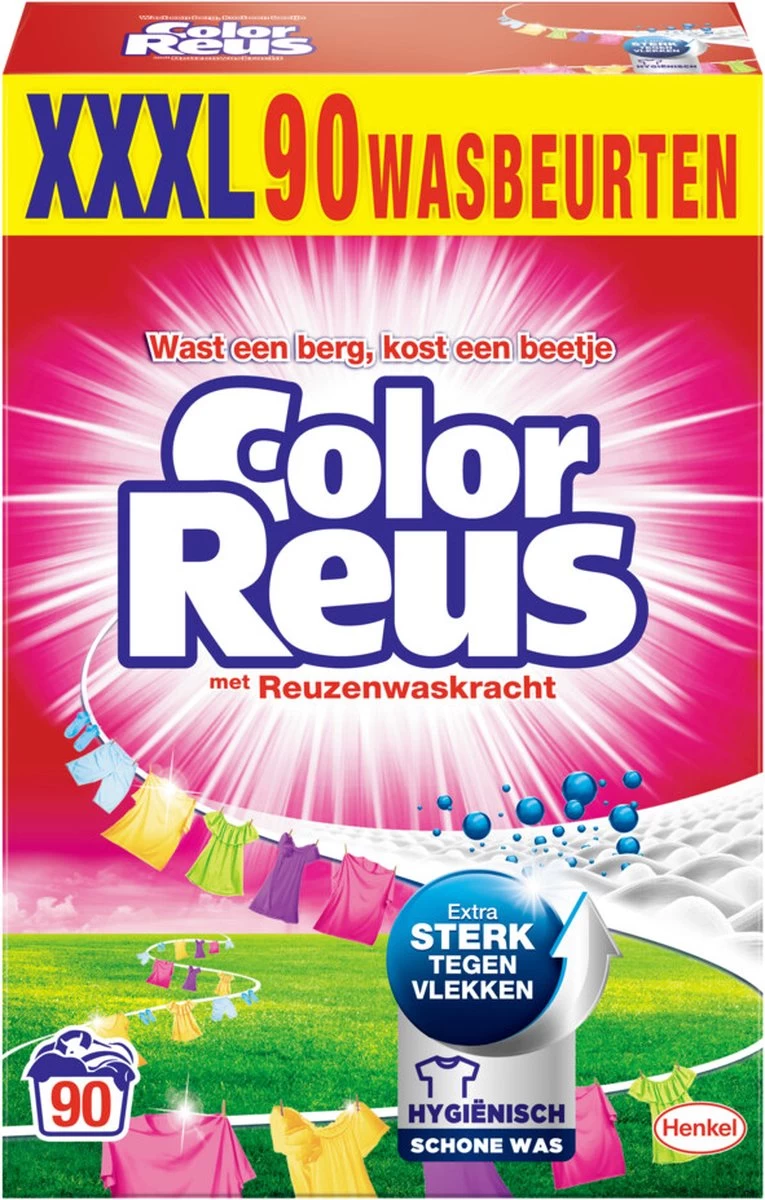 Color Reus Waspoeder Wasmiddel - Voordeelverpakking - 90 Wasbeurten 8 Color Reus Waspoeder Wasmiddel - Voordeelverpakking - 90 Wasbeurten - Afbeelding 8