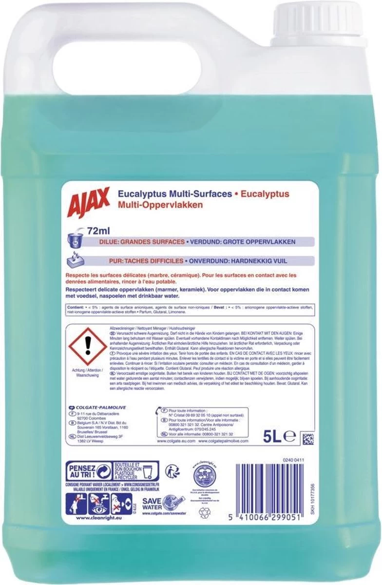 Ajax® Ajax Allesreiniger Eucalyptus 2 Ajax® Ajax Allesreiniger Eucalyptus - Afbeelding 2