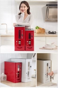 Merkloos TDR-Japans Rijst/Granen Container/Dispenser/ Opbergdoos - 6KG Inhoud - Wit -Huishoud Verkoop 787x1200 2