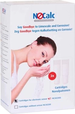 NoCalc Navulpatronen - 2 Stuks - Gebruik I.c.m. Electronic Sensor - Waterontharder - Waterontkalker -Huishoud Verkoop 794x1200