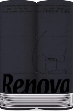 Zwart Toiletpapier - 6-pack - 6 Rollen Gekleurd Wc Papier - Zwart Toilet