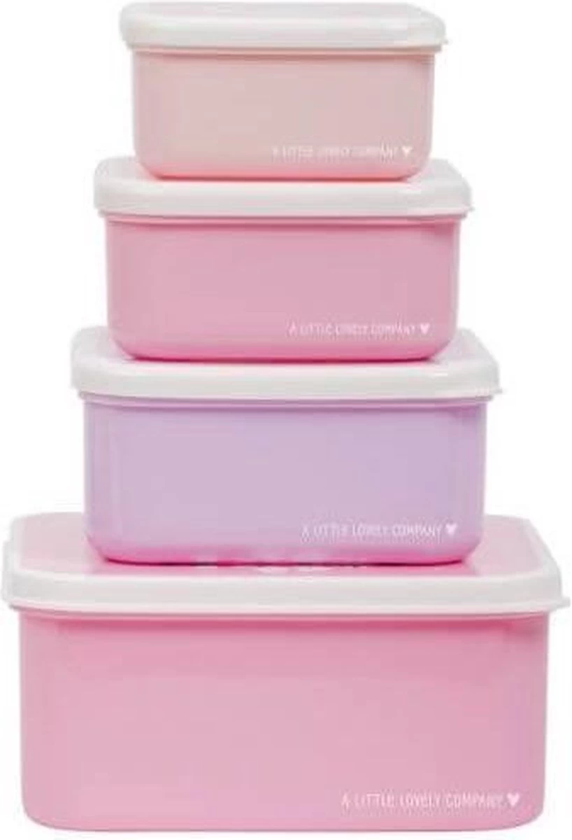 A Little Lovely Company - Brooddoos - Broodtrommel - Lunch & Snack Box Set Van 4 - Eenhoorn 10 A Little Lovely Company - Brooddoos - Broodtrommel - Lunch & Snack Box Set Van 4 - Eenhoorn - Afbeelding 10