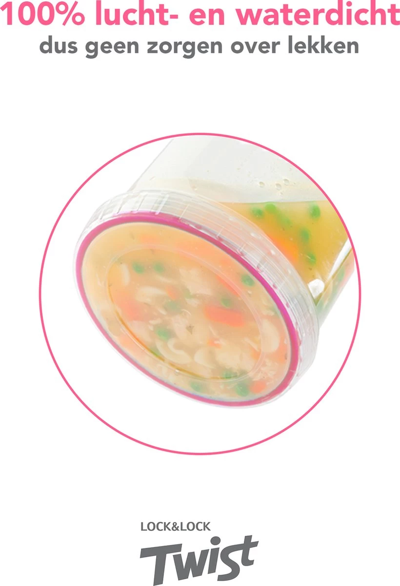 Lock&Lock Voorraadbussen - Vershoudbakjes - Bewaardozen Voedsel - Sausbakjes Met Deksel - Dressing Bakje - Kruidenpotjes - Babyvoeding Bewaarbakjes - 150 Ml - Rond - Luchtdicht - BPA Vrij - Set Van 6 Stuks 4 Lock&Lock Voorraadbussen - Vershoudbakjes - Bewaardozen Voedsel - Sausbakjes Met Deksel - Dressing Bakje - Kruidenpotjes - Babyvoeding Bewaarbakjes - 150 Ml - Rond - Luchtdicht - BPA Vrij - Set Van 6 Stuks - Afbeelding 4