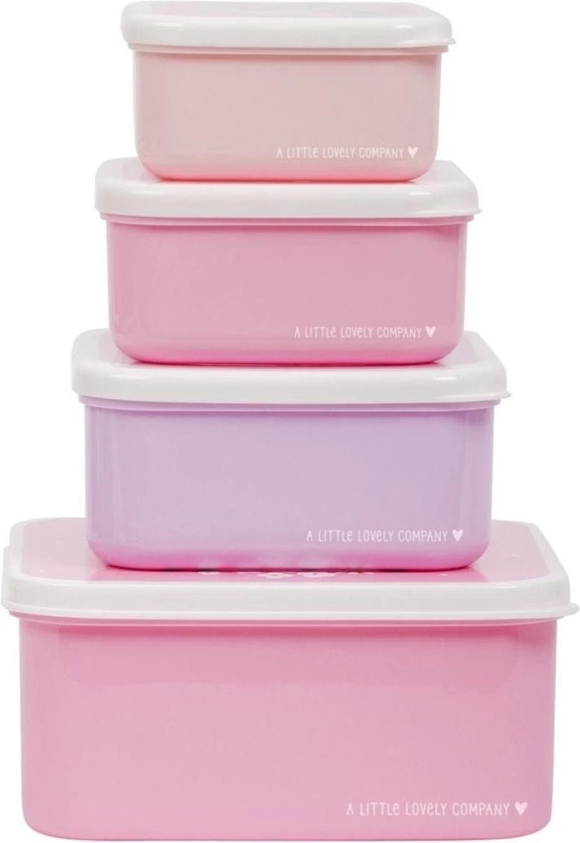 A Little Lovely Company - Brooddoos - Broodtrommel - Lunch & Snack Box Set Van 4 - Eenhoorn 8 A Little Lovely Company - Brooddoos - Broodtrommel - Lunch & Snack Box Set Van 4 - Eenhoorn - Afbeelding 8