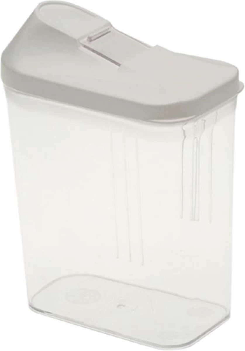 Merkloos Keeeper Strooibus 0,75L 10,5x5,5x17cm Wit/transparant 1 Merkloos Keeeper Strooibus 0,75L 10,5x5,5x17cm Wit/transparant