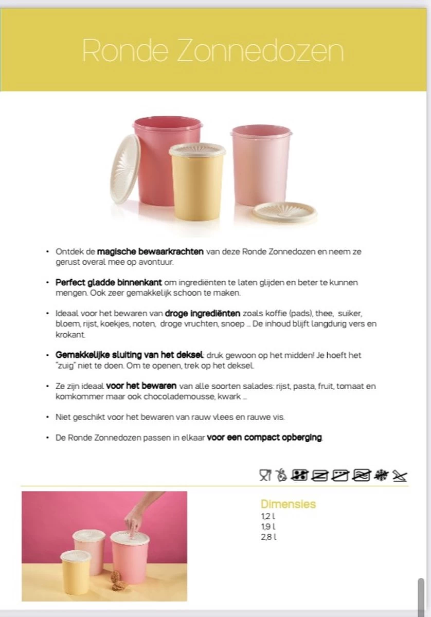 Tupperware Zonnendozen Set 2 Tupperware Zonnendozen Set - Afbeelding 2