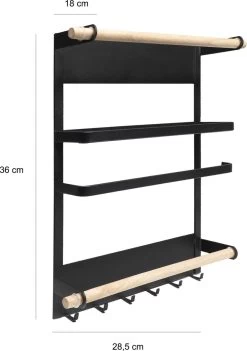 QUVIO Keukenrekje Van Metaal Magnetisch - Kruidenrek - Keuken Opbergrek Voor Kruiden, Handdoeken En Opscheplepels - Zwart 18 QUVIO Keukenrekje Van Metaal Magnetisch - Kruidenrek - Keuken Opbergrek Voor Kruiden, Handdoeken En Opscheplepels - Zwart -Huishoud Verkoop 844x1200 2