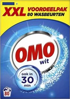 Omo Wit XXL Waspoeder 80 Wasbeurten -Huishoud Verkoop 851x1200