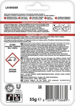 Glorix Power 5 Toiletblokken - Lavendel - 9 Stuks - Voordeelverpakking -Huishoud Verkoop 860x1200