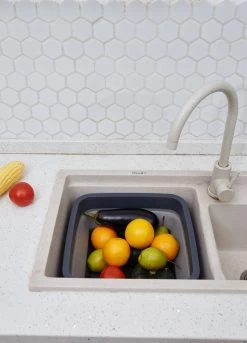 YUGN BLACK Opvouwbare Afwasteil 9 Liter - Afwasbak Teil Wasteil - Afwasbak Vierkant - Afwasteil Opvouwbaar - Ruimtebesparend - Cadeau Tip -Huishoud Verkoop 863x1200