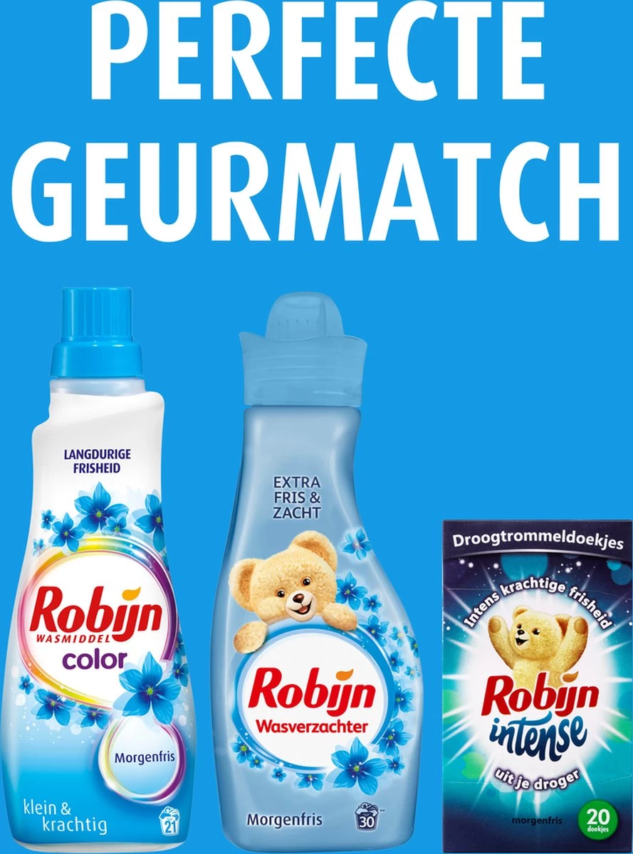 Robijn Intense Morgenfris Droogtrommeldoekjes - 9 X 20 Stuks - Voordeelverpakking 4 Robijn Intense Morgenfris Droogtrommeldoekjes - 9 X 20 Stuks - Voordeelverpakking - Afbeelding 4