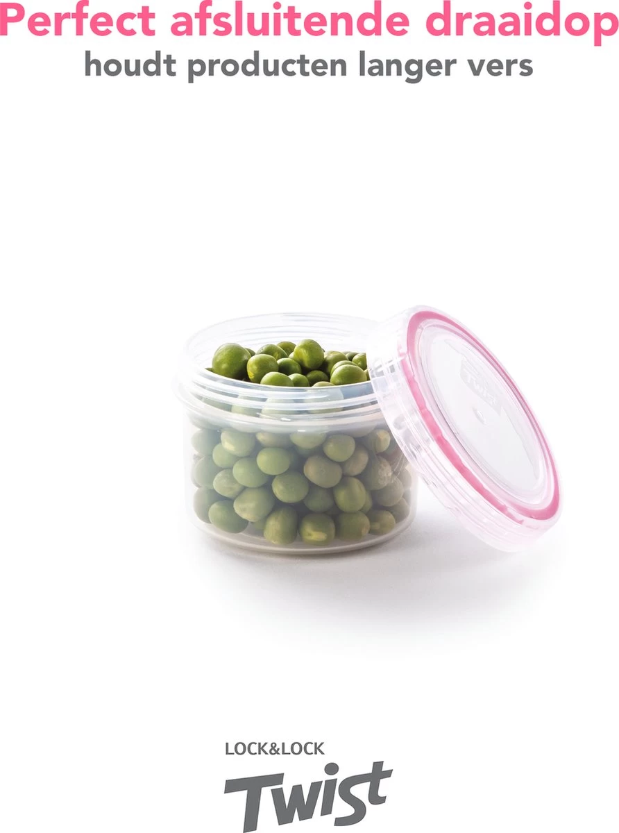Lock&Lock Voorraadbussen - Vershoudbakjes - Bewaardozen Voedsel - Sausbakjes Met Deksel - Dressing Bakje - Kruidenpotjes - Babyvoeding Bewaarbakjes - 150 Ml - Rond - Luchtdicht - BPA Vrij - Set Van 6 Stuks 2 Lock&Lock Voorraadbussen - Vershoudbakjes - Bewaardozen Voedsel - Sausbakjes Met Deksel - Dressing Bakje - Kruidenpotjes - Babyvoeding Bewaarbakjes - 150 Ml - Rond - Luchtdicht - BPA Vrij - Set Van 6 Stuks - Afbeelding 2
