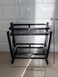 Merkloos Inklapbaar Kruidenrek - 2-laags Keukenrek - Aanrecht Organizer - Kruiden Etàgere - Staand Keukenrek -Huishoud Verkoop 899x1200 13