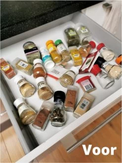 Merkloos Kruidenrek Lade - Kruiden Organizer - Kruidenrek Uitschuifbaar - Lade Organizer - Kruiden Opbergen Lade - Kruidenrekje Schuif - Min. 20x42 Max. 40x42 -Huishoud Verkoop 899x1200 18