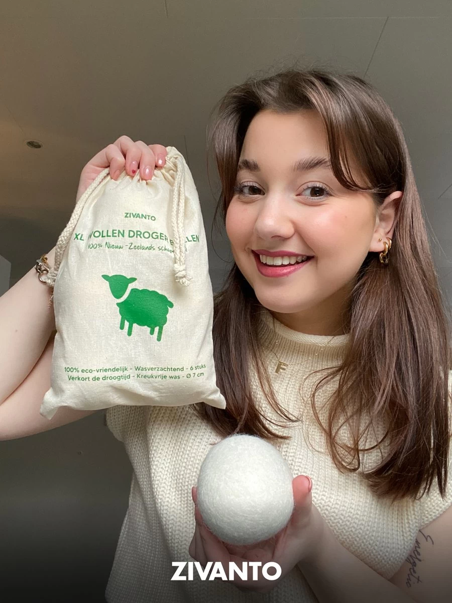 Drogerballen - Droogballen Voor Wasdrogers - Wasdrogerballen, Wasbollen & Wasballen - 100% Diervriendelijk, Duurzaam & Herbruikbaar - Duurzaam Cadeau - Energie Besparen - RWS Wol & Zero Waste - 6 Stuks Van Zivanto 2 Drogerballen - Droogballen Voor Wasdrogers - Wasdrogerballen, Wasbollen & Wasballen - 100% Diervriendelijk, Duurzaam & Herbruikbaar - Duurzaam Cadeau - Energie Besparen - RWS Wol & Zero Waste - 6 Stuks Van Zivanto - Afbeelding 2