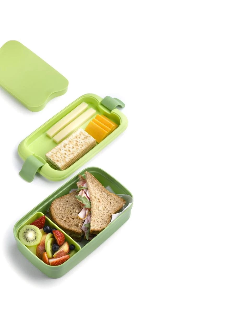 Curver Lunch&Go - Vershouddoos - Lunchbox - Inclusief Bestek - 2/3 Compartimenten - Groen 6 Curver Lunch&Go - Vershouddoos - Lunchbox - Inclusief Bestek - 2/3 Compartimenten - Groen - Afbeelding 6