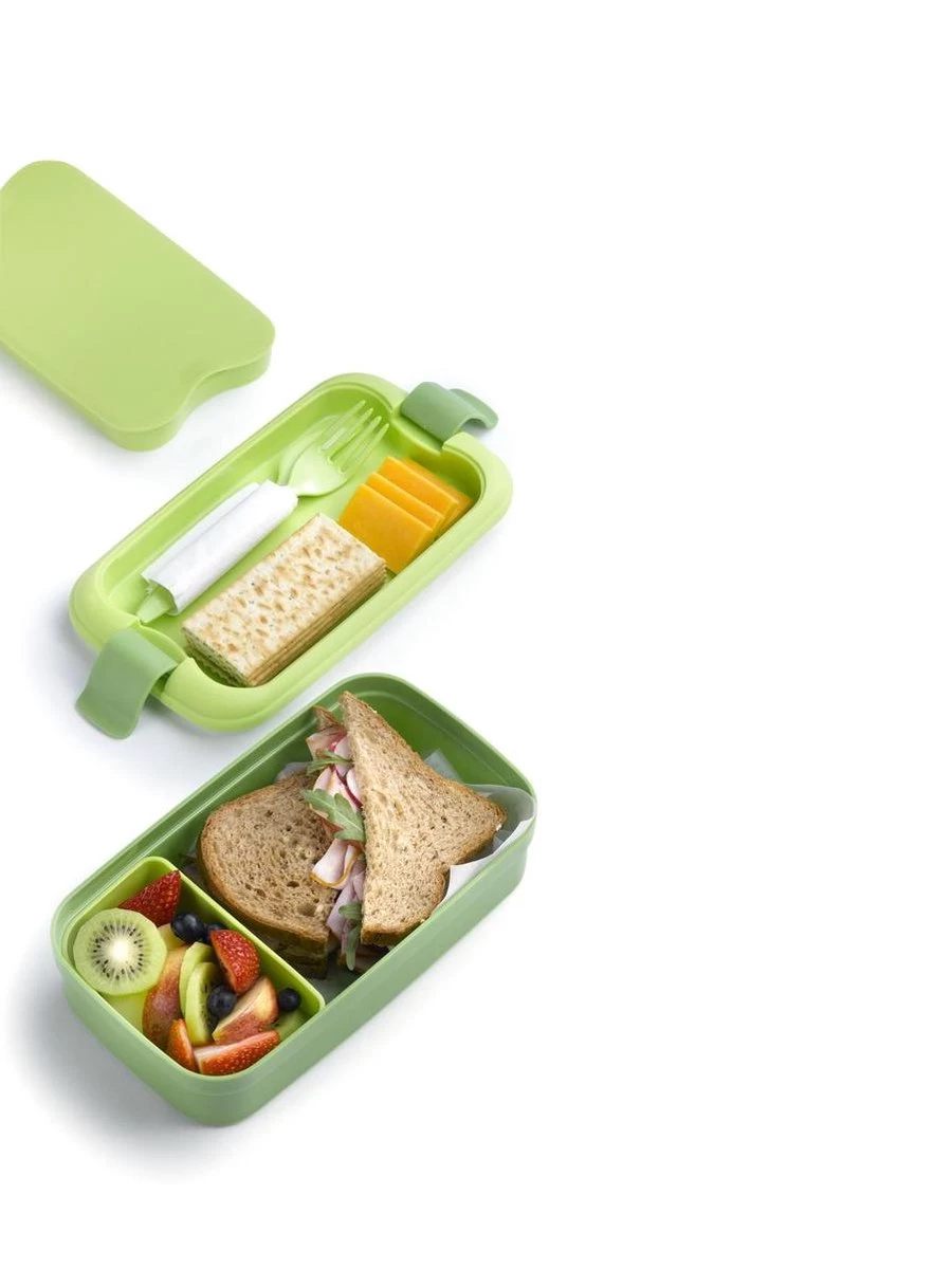 Curver Lunch&Go - Vershouddoos - Lunchbox - Inclusief Bestek - 2/3 Compartimenten - Groen 8 Curver Lunch&Go - Vershouddoos - Lunchbox - Inclusief Bestek - 2/3 Compartimenten - Groen - Afbeelding 8