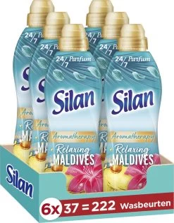 Silan Aroma Therapy Relaxing Maldives Wasverzachter - 6 X 37 Wasbeurten - Voordeelverpakking
