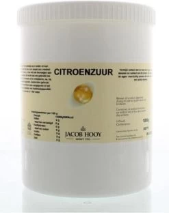 Jacob Hooy Citroenzuur Meelkristal 1 Kg -Huishoud Verkoop 949x1200