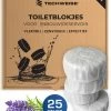 Witte Toiletblokjes Voor Inbouwreservoir Voor O.a Geberit En Grohe - 25 Stuks - Met Lavendel - Vlekvrij - Stortbakblokjes