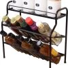 Zindoo Kruidenrek Zwart 3-laags Staand - Specerijen Rek - Kruiden Rek - Duurzaam RVS - Anti Slip Onderzijde - Specerijenstandaard – Keukenorganizer - Spice Rack - Kitchen Rack - Spice Organizer Keukenaccessoire - ZIN-SR05